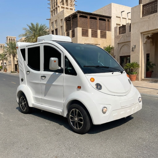 4-Seater Enclosed Electric Golf Cart with Air Conditioning and Power Steering