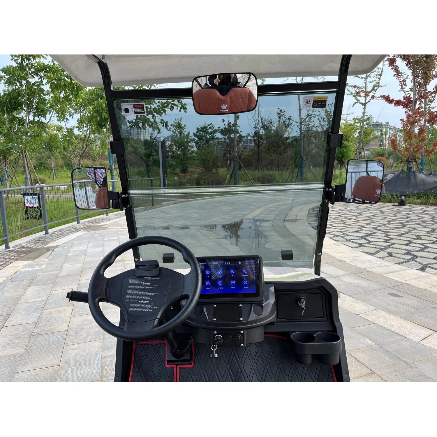 2-Seater On-Road Electric Golf Cart with 48V Lithium Battery