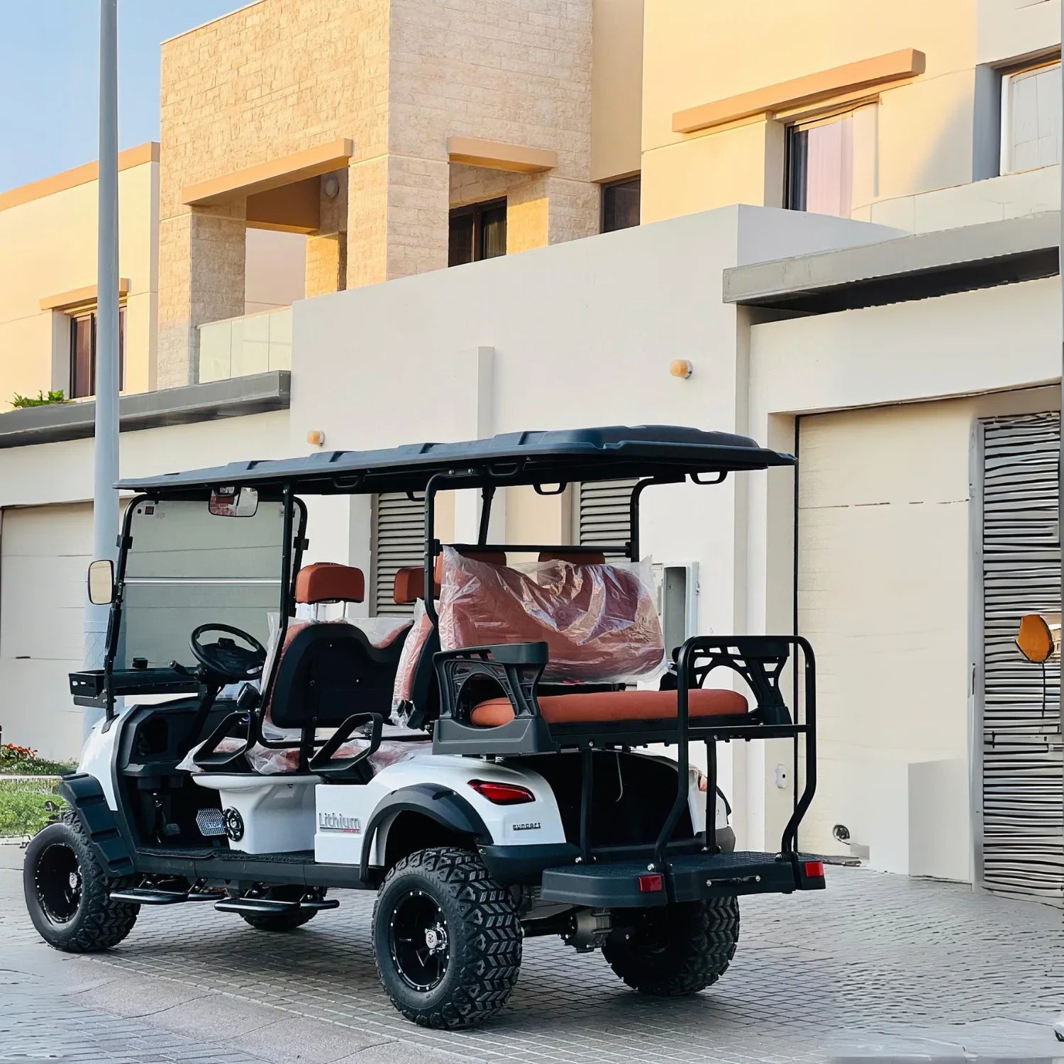 Lifted 6-Seater Off-Road Electric Golf Cart with Lithium Battery