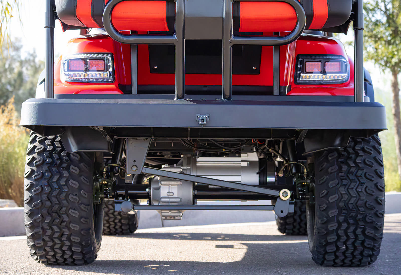 4-Seater Lifted Electric Golf Cart with Lithium Battery and 4-Wheel Disc Brakes