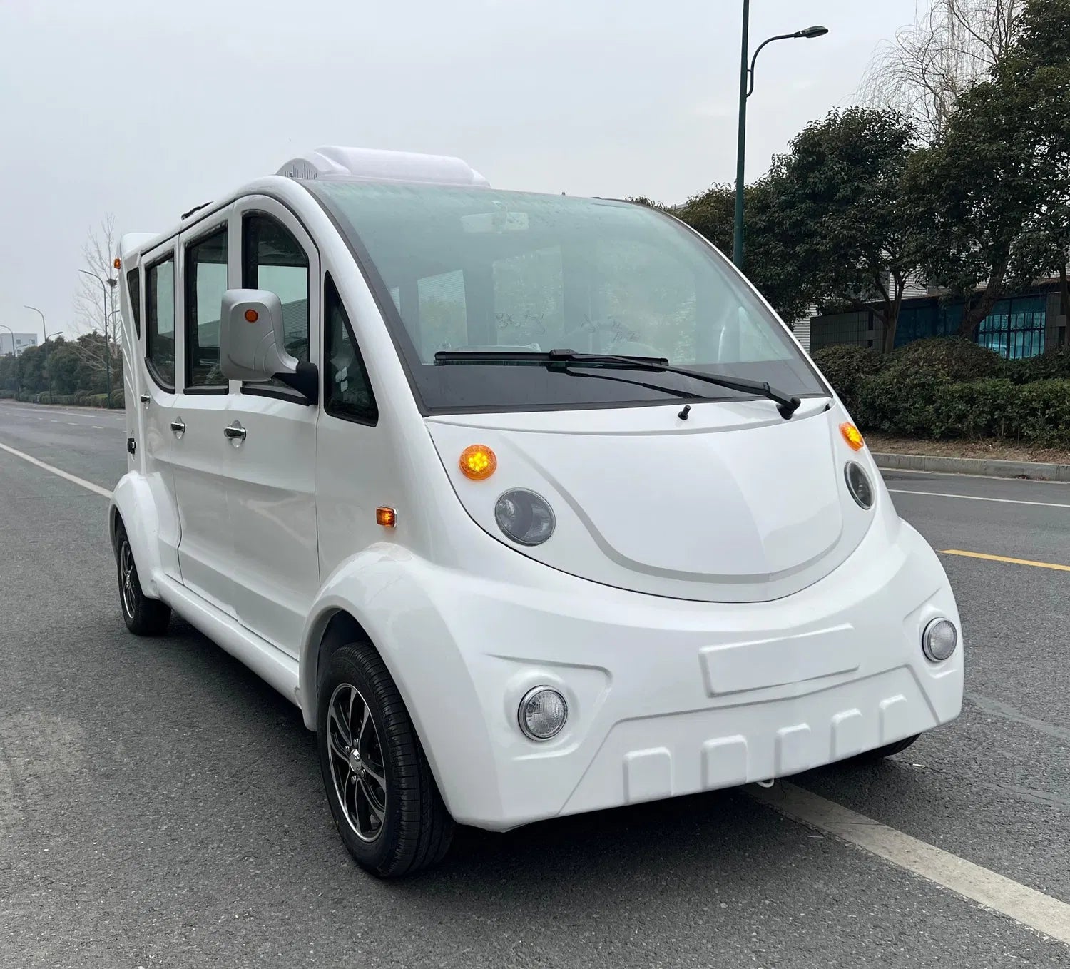 6–8 Seater Enclosed Electric Golf Cart with Air Conditioning and Power Steering