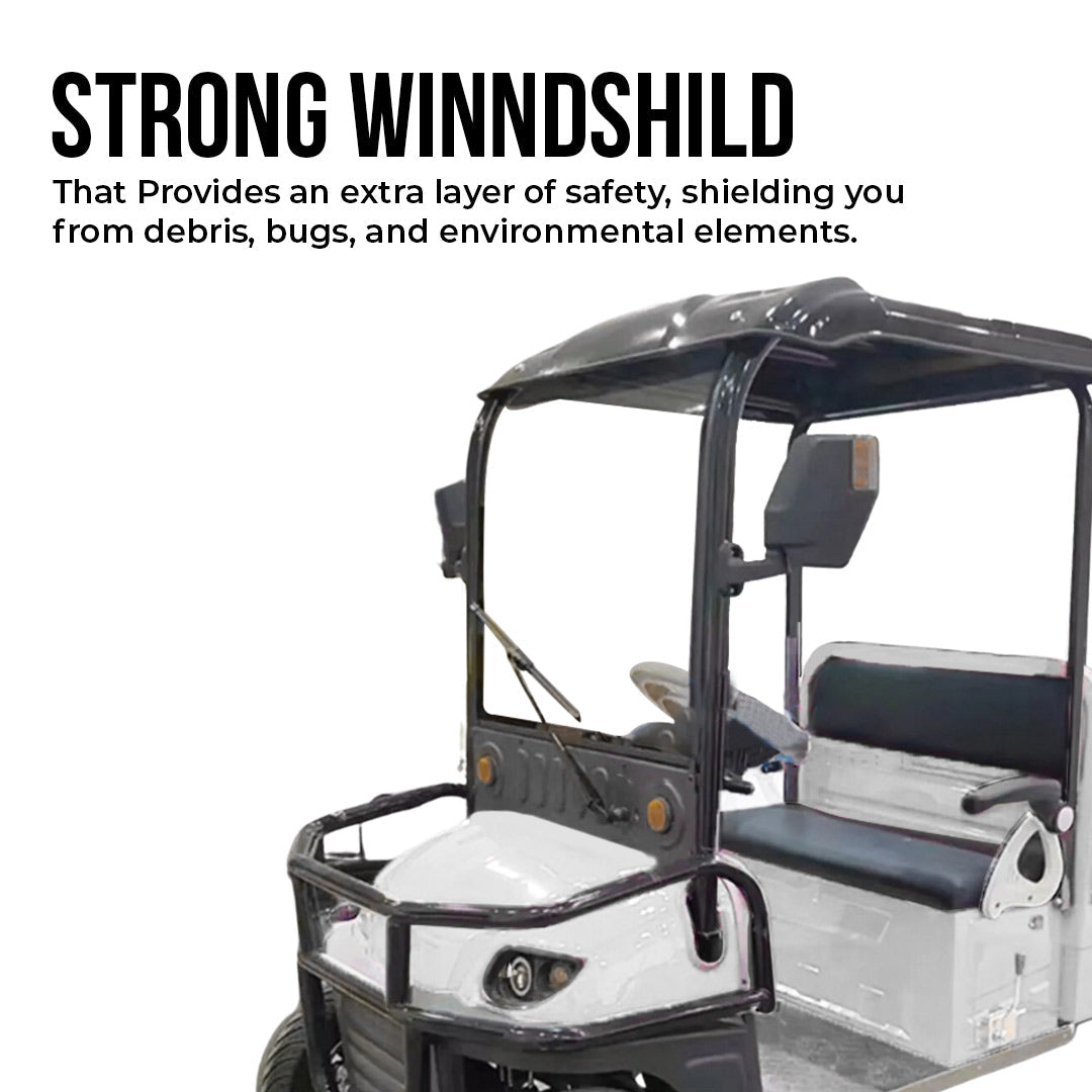 2-Seater Electric Utility Golf Cart with Long Cargo Box