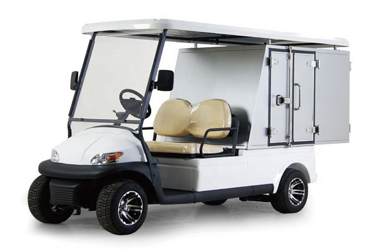Electric Food and Beverage Vending Golf Cart | 2-Seater with Refrigerated Storage