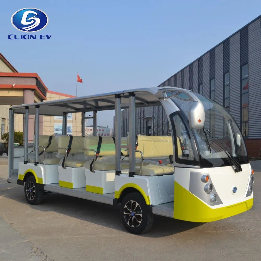 Electric vehicle with CLION EV branding on a clear day.