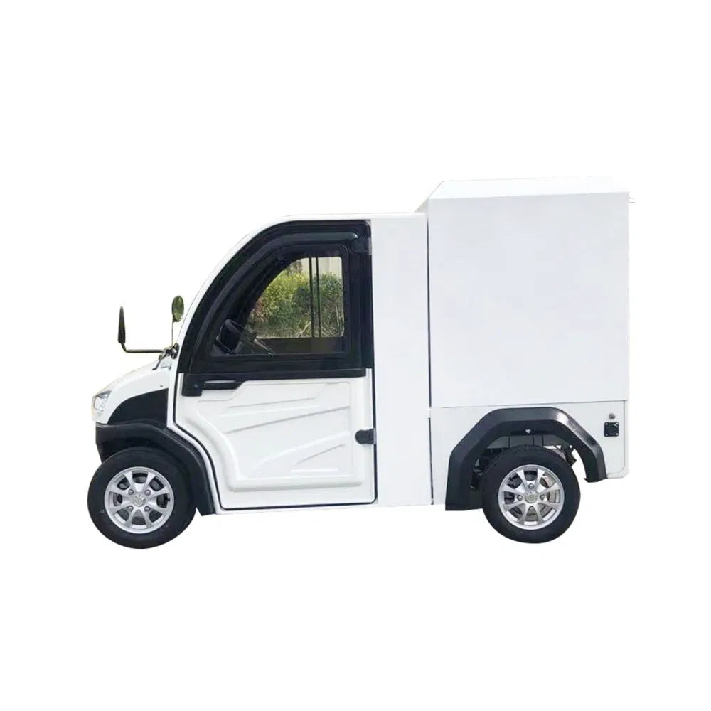 2-Seater Electric Utility Golf Cart Van with Air Conditioning & Cargo Box