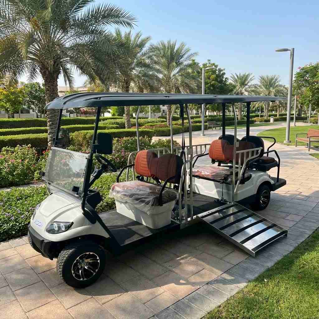 6-Seater Wheelchair Accessible Electric Utility Golf Cart with Lithium Battery