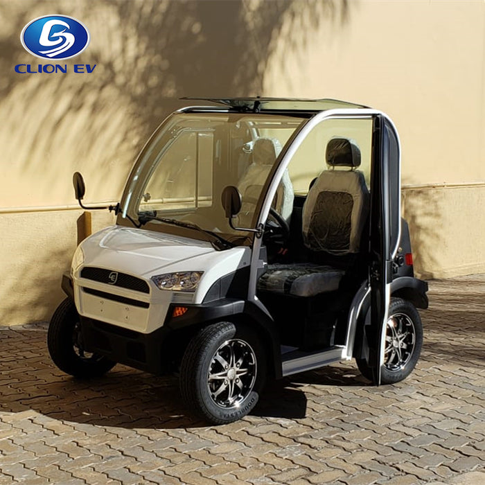 Enclosed 2-Seater Electric On-Road Golf Cart with Air Conditioning