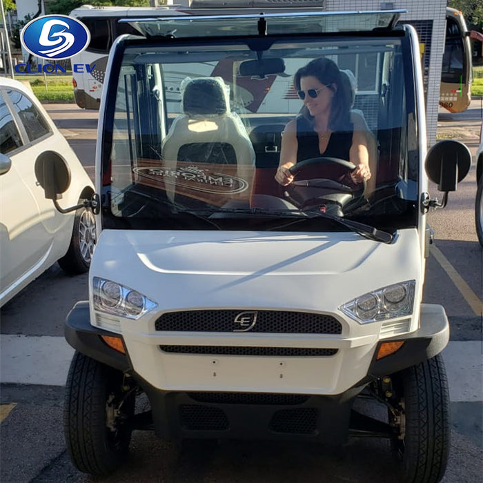 Enclosed 2-Seater Electric On-Road Golf Cart with Air Conditioning