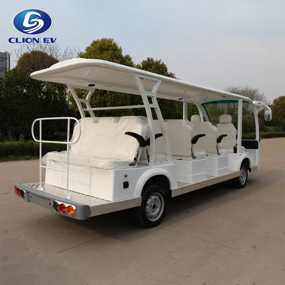 14-Seater Electric Sightseeing Golf Cart & Shuttle Bus with 100 km Range