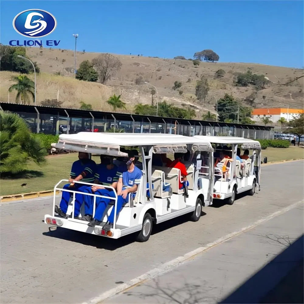 28-Seater Electric Sightseeing Shuttle & Golf Cart Train, 72V