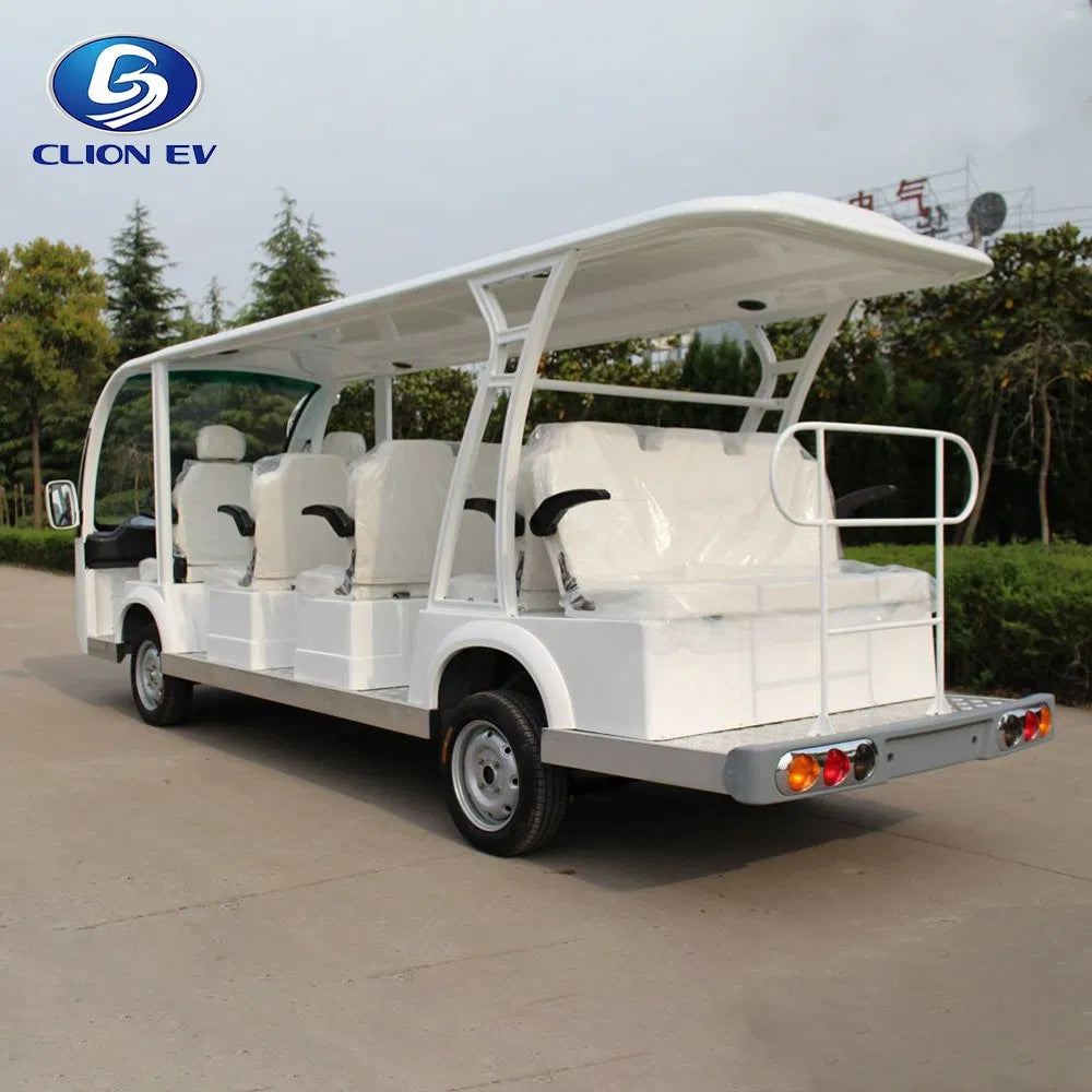 14-Seater Electric Sightseeing Golf Cart & Shuttle Bus with 100 km Range