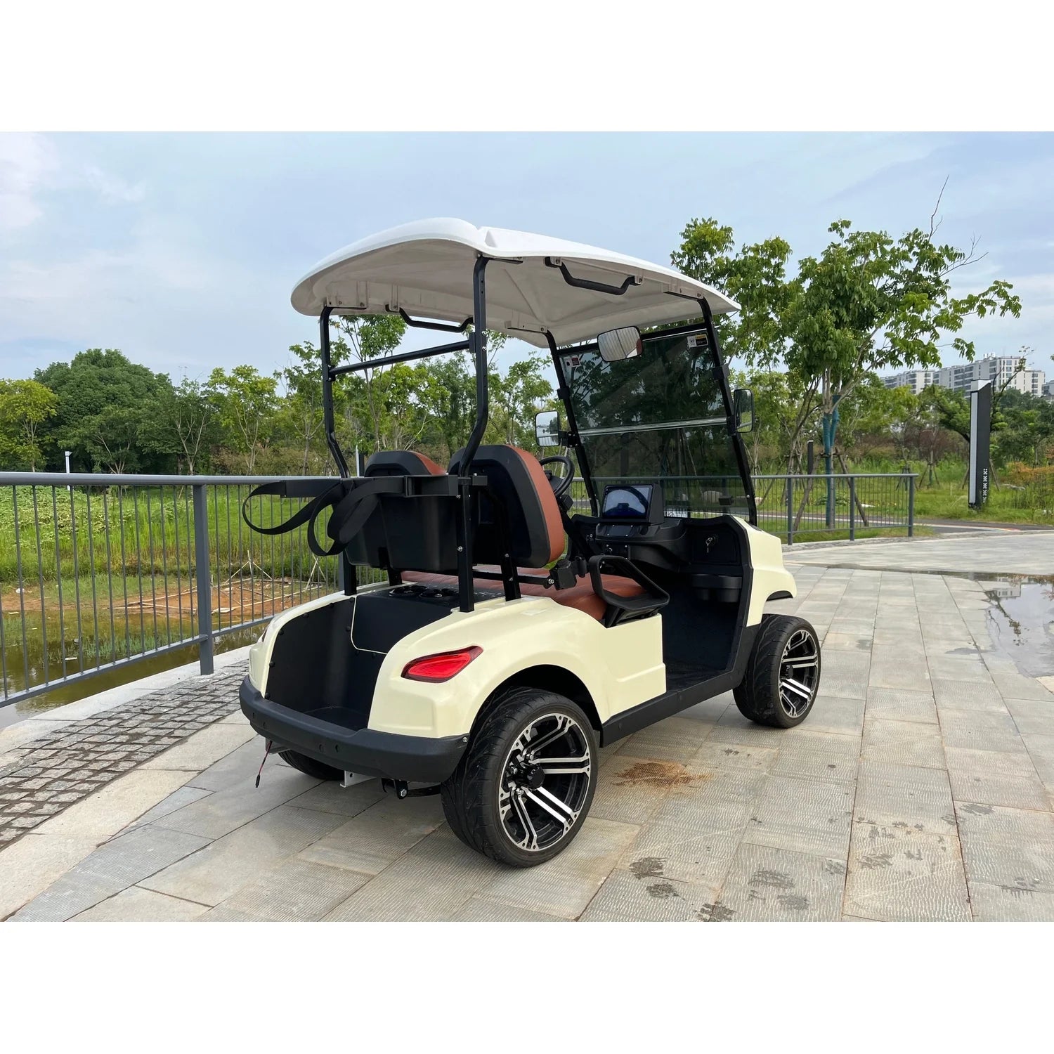2-Seater On-Road Electric Golf Cart with 48V Lithium Battery