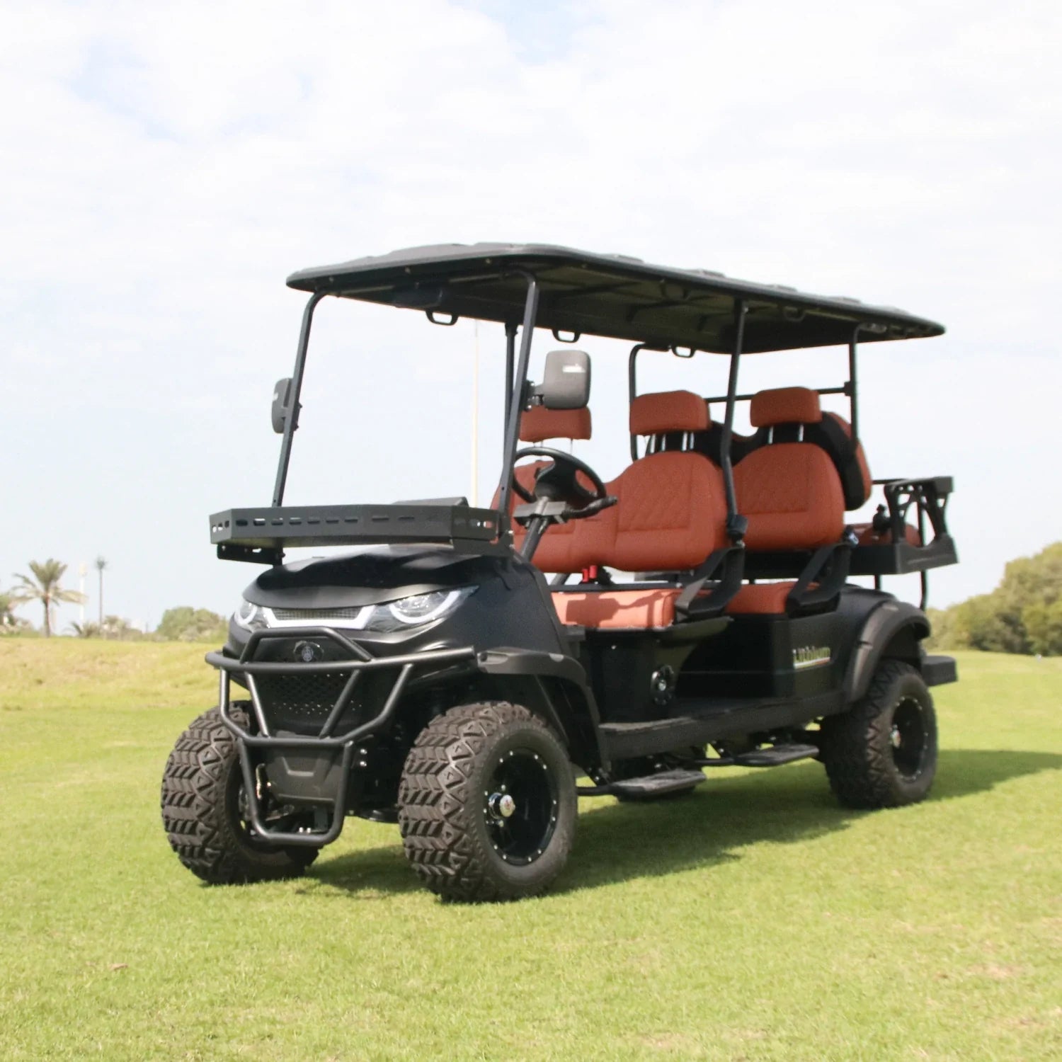 Lifted 6-Seater Off-Road Electric Golf Cart with Lithium Battery