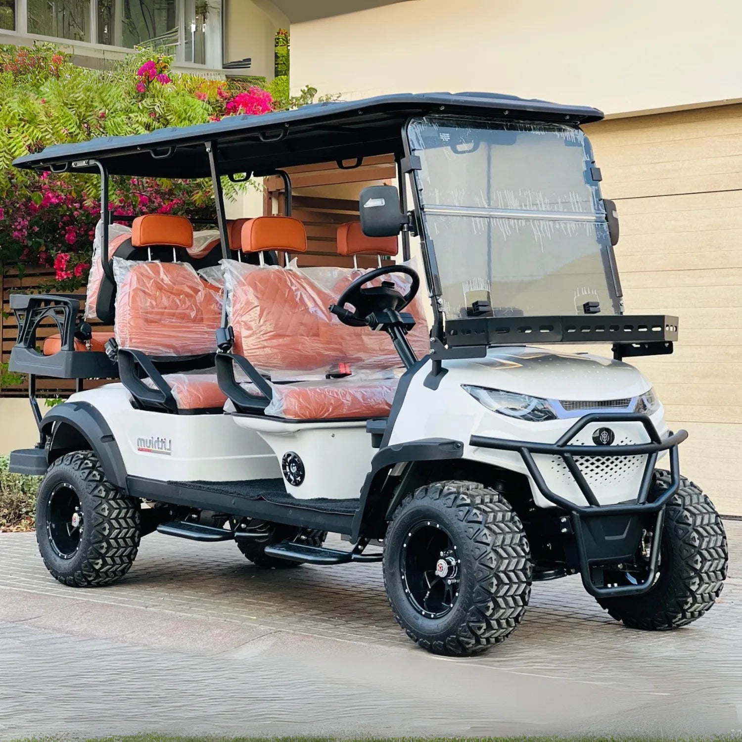 Lifted 6-Seater Off-Road Electric Golf Cart with Lithium Battery