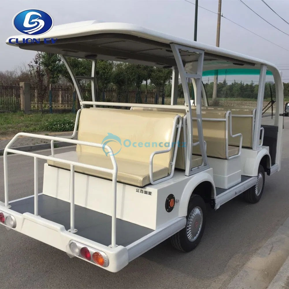 Oceancartz 11-Seater Open-Sided 48V Electric Sightseeing Bus with 5kW Motor and 100km Range Golf Cart - Sightseeing Electric Buses - 11 Seater - Photo 5 | Oceancartz