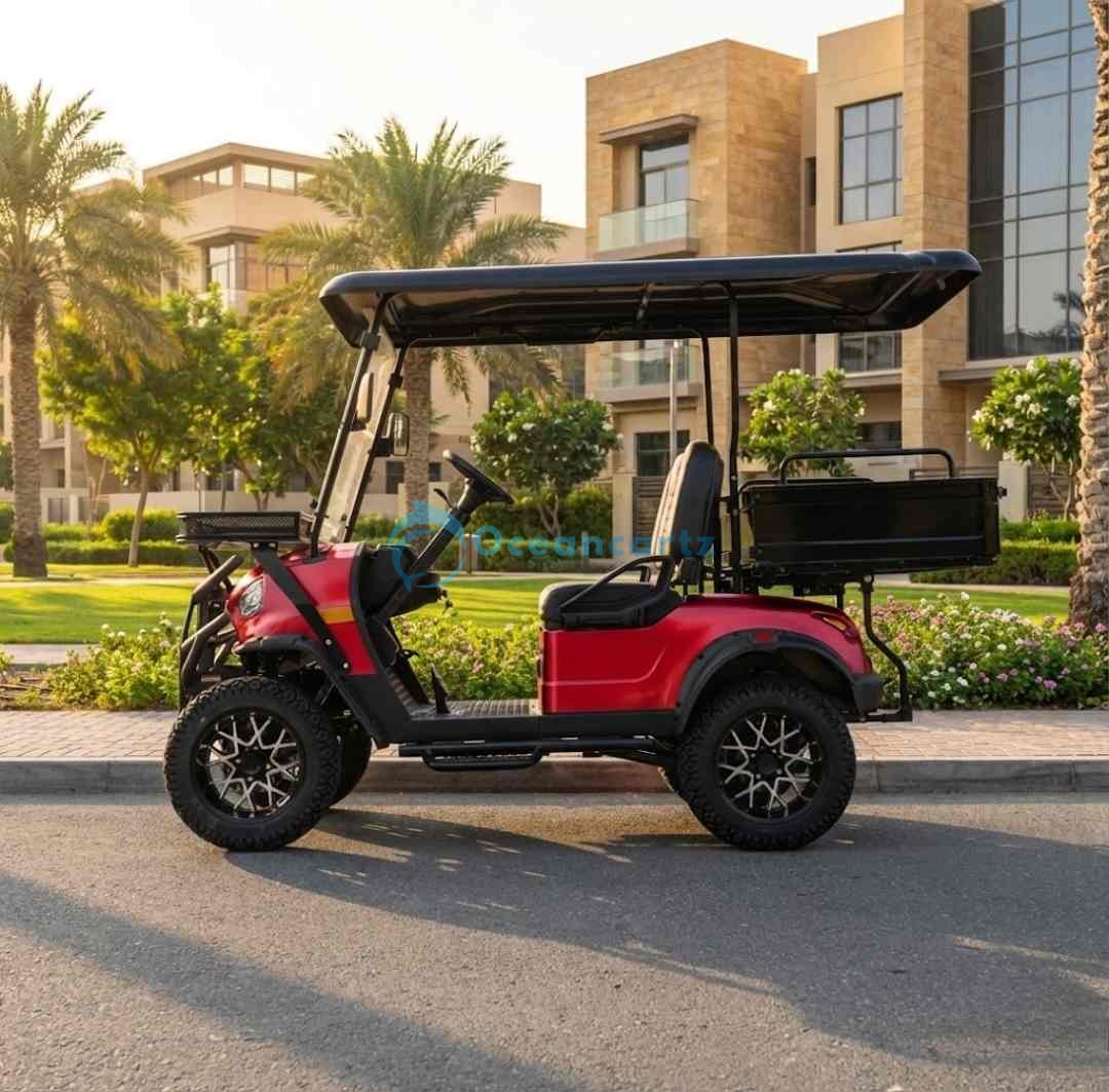 Buy Oceancartz 2-Passenger Electric Utility Golf Cart with 5000W AC Motor, 48V 108Ah Lithium Battery, and 227kg Capacity Dump Bed - Utility Golf Carts - 2 Seater at Oceancartz