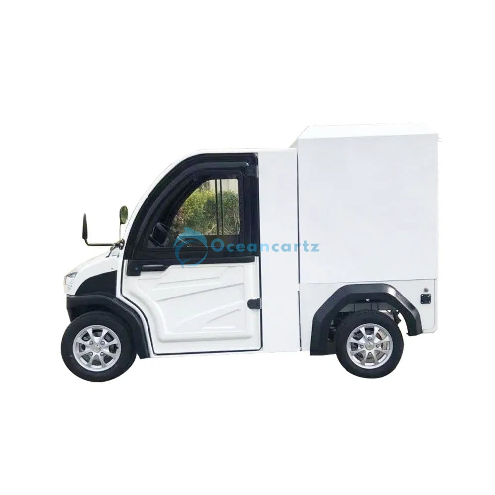 Oceancartz 2-Seater Electric Utility Cargo Van with 60V 120Ah Gel Battery and Air Conditioning Golf Cart - Utility Golf Carts - 2 Seater - Close Up | Oceancartz