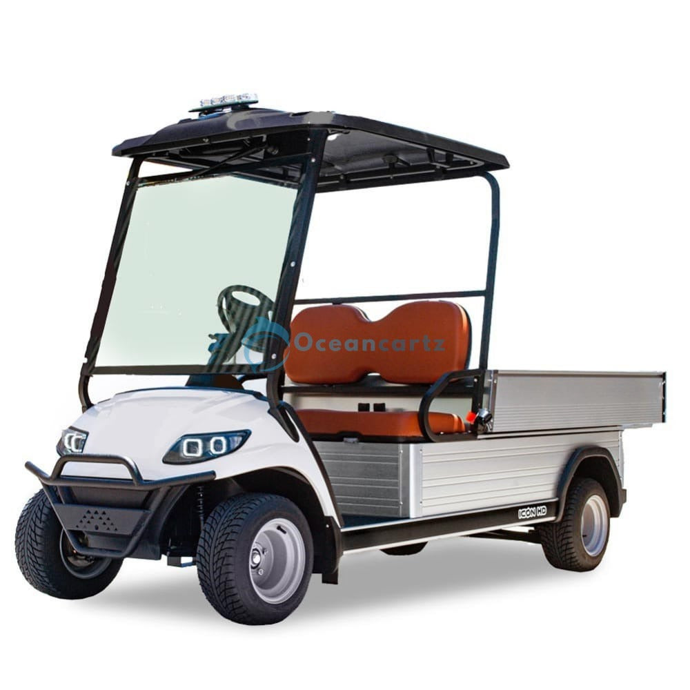 Oceancartz 2-Seater Electric Utility Golf Cart with 48V 5kW AC Motor and 1835mm Hydraulic Cargo Box - Utility Golf Carts - 2 Seater - Close Up | Oceancartz
