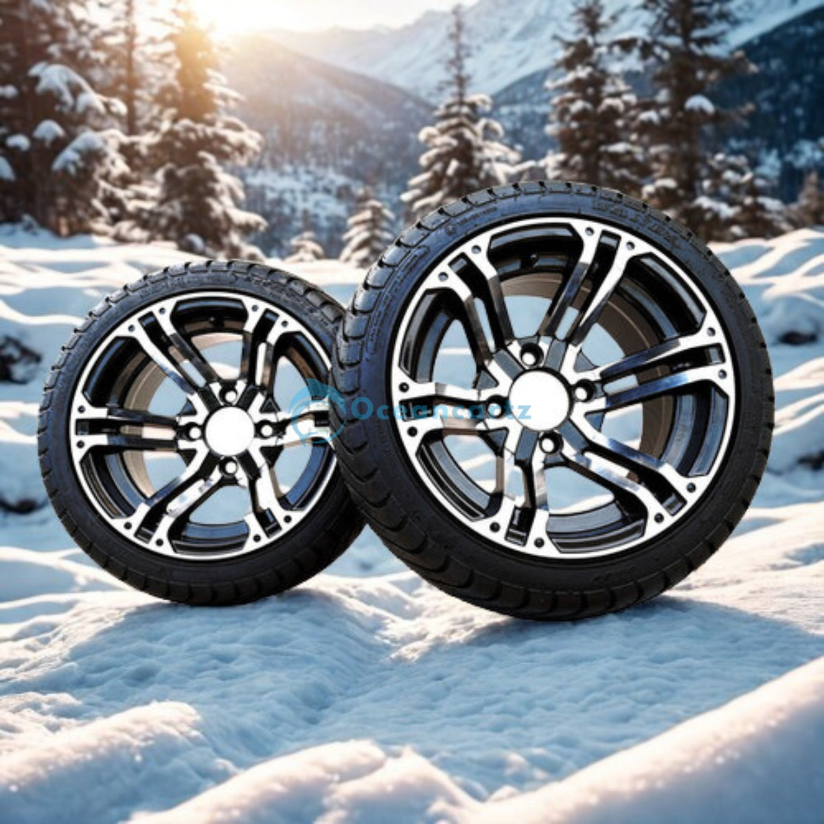 Buy Oceancartz 215/35-12 Low Profile Golf Cart Tire and 12-Inch Wheel Assembly, 4-Ply Street Tread, 18-Inch Diameter, 700 lbs Load Capacity - Golf Cart Tire at Oceancartz