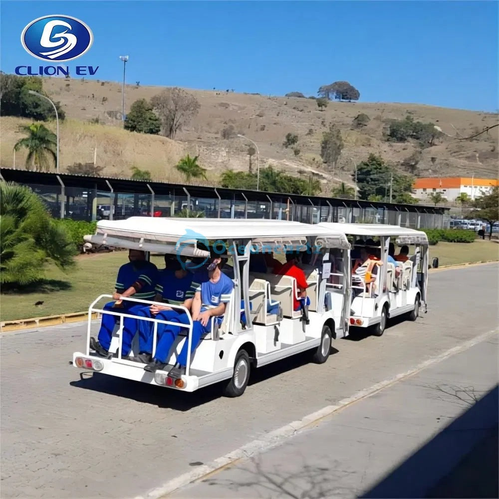 Oceancartz 28-Seater 72V 7.5kW Electric Sightseeing Shuttle Train Golf Cart - Sightseeing Electric Buses - 28 Seater | Oceancartz