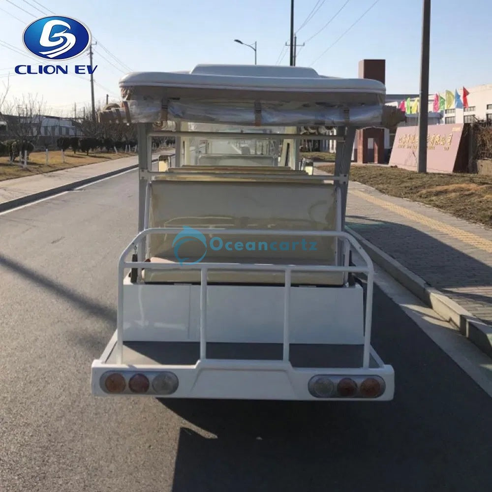 Oceancartz 28-Seater 72V 7.5kW Electric Sightseeing Shuttle Train Golf Cart - Sightseeing Electric Buses - 28 Seater - Close Up | Oceancartz