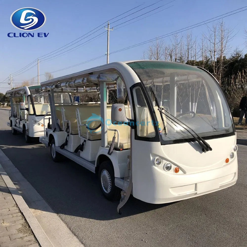 Buy Oceancartz 28-Seater 72V 7.5kW Electric Sightseeing Shuttle Train Golf Cart - Sightseeing Electric Buses - 28 Seater at Oceancartz