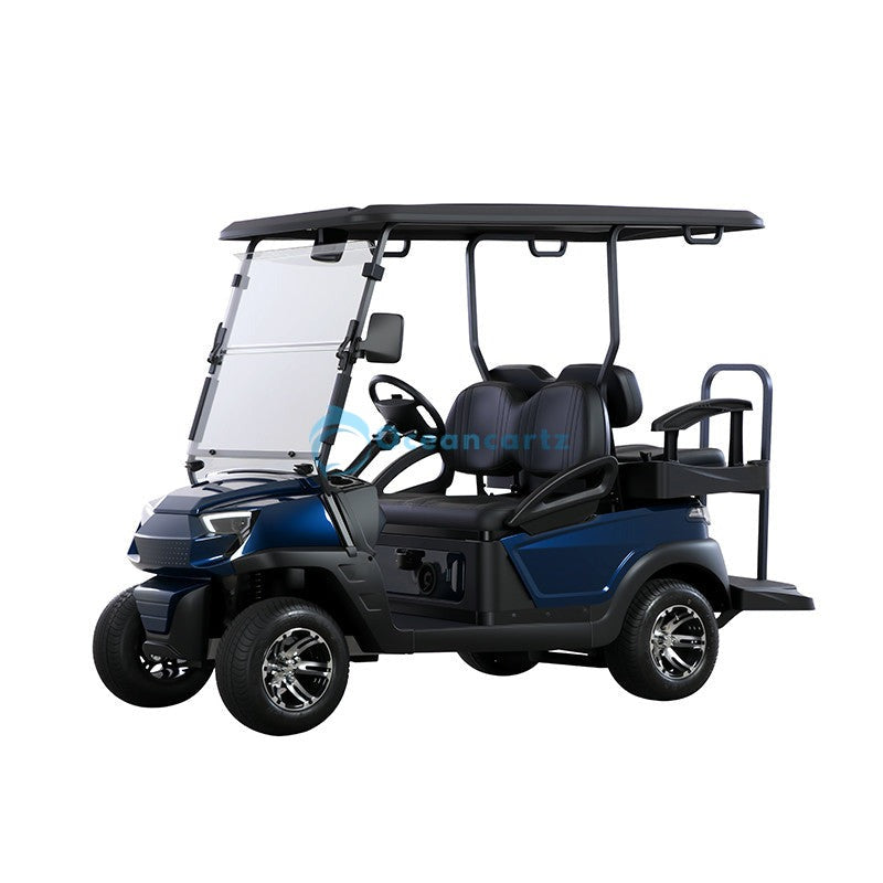 Oceancartz 4-Passenger 2+2 Electric Golf Cart with Rear Flip Seat, 48V 5kW Motor, and 105Ah LiFePO4 Battery - Normal Golf Carts - 2+2 Seater - Photo 5 | Oceancartz