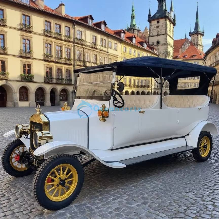 Oceancartz 4-Passenger Classic Style Electric Golf Cart with 48V 5kW AC Motor and Steel Body - Classic Golf Carts - 4 Seater | Oceancartz