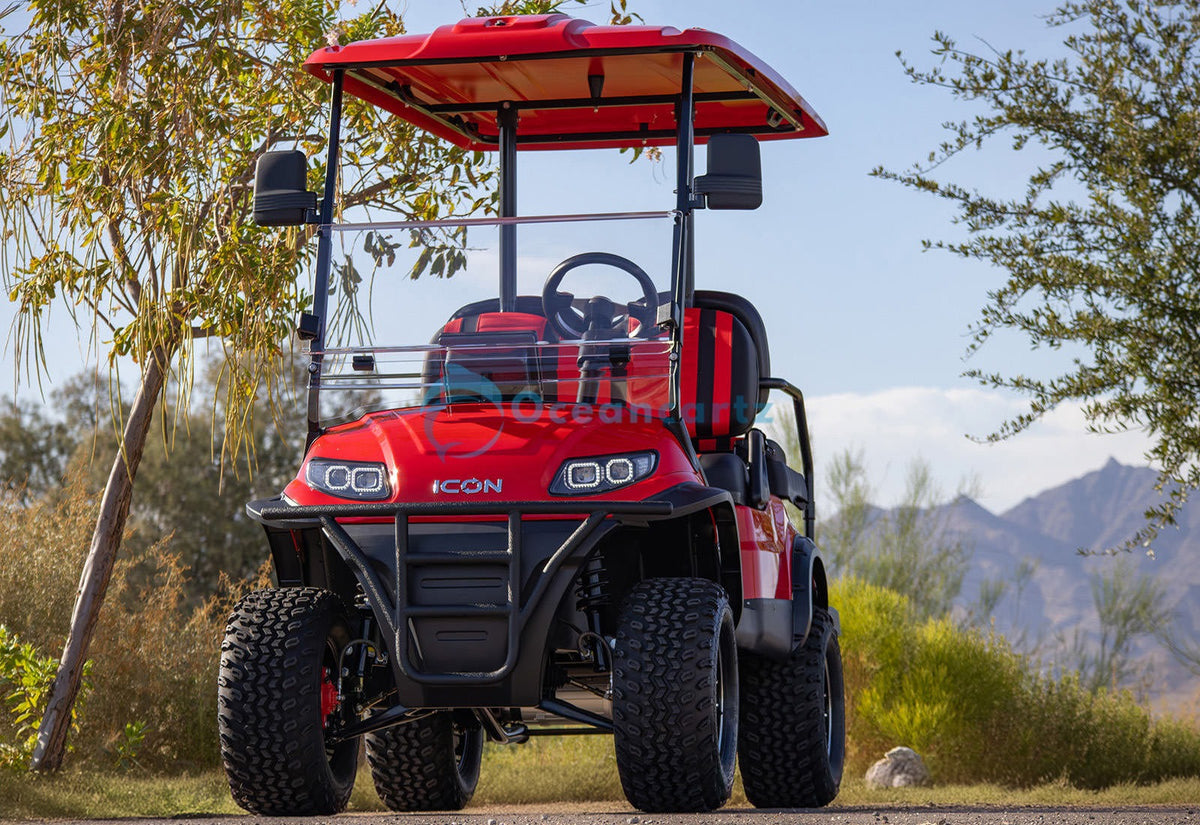 Oceancartz 4-Passenger Lifted Electric Golf Cart with 51V 5kW Motor and 42cm Ground Clearance - Normal Golf Carts - 4+2 Seater | Oceancartz