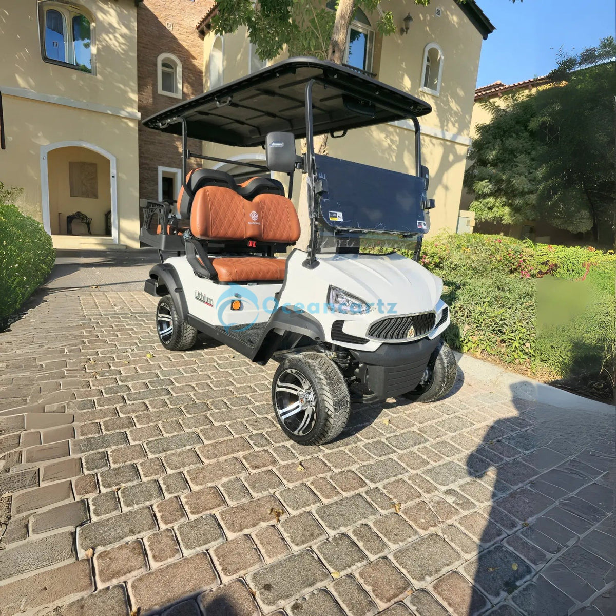 Oceancartz 4-Seater (2+2) On-Road Golf Cart, 48V 5000W, 108Ah Lithium Battery, 100km Range, 3-5h Charging, 12" Alloy Wheels, 215/35-12 Street Tires - Normal Golf Carts - 2+2 Seater | Oceancartz