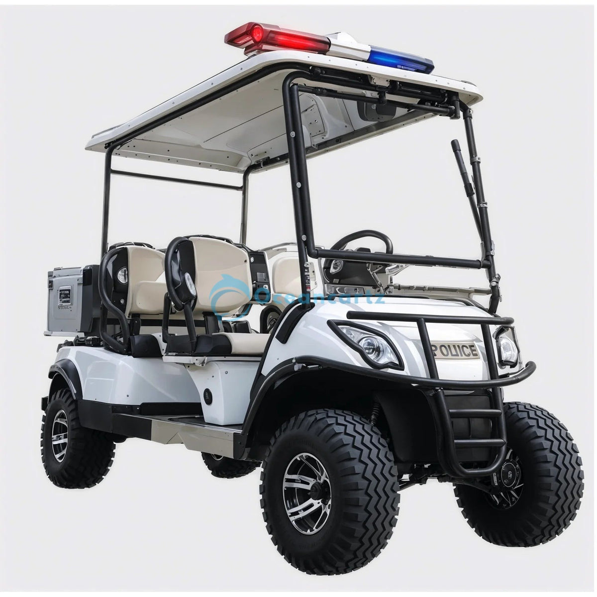 Oceancartz 4-Seater Off-Road Electric Golf Cart, 48V 5KW AC Motor, 130Ah Lithium Battery, 14-Inch Alloy Wheels, 23x10-14 Tires, 3.2m Turning Radius - Utility Golf Carts - 4 Seater | Oceancartz