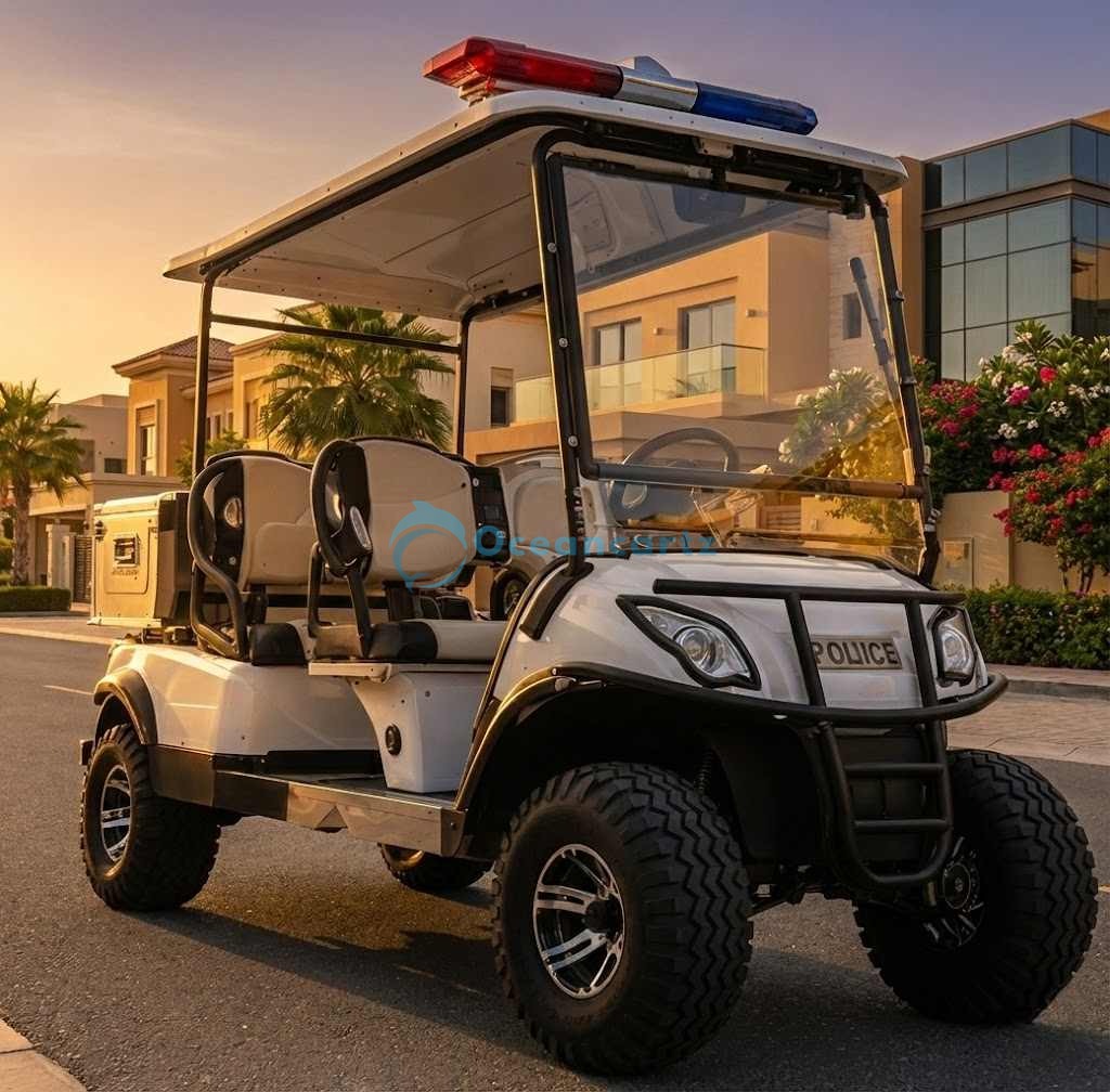 Buy Oceancartz 4-Seater Off-Road Electric Golf Cart, 48V 5KW AC Motor, 130Ah Lithium Battery, 14-Inch Alloy Wheels, 23x10-14 Tires, 3.2m Turning Radius - Utility Golf Carts - 4 Seater at Oceancartz