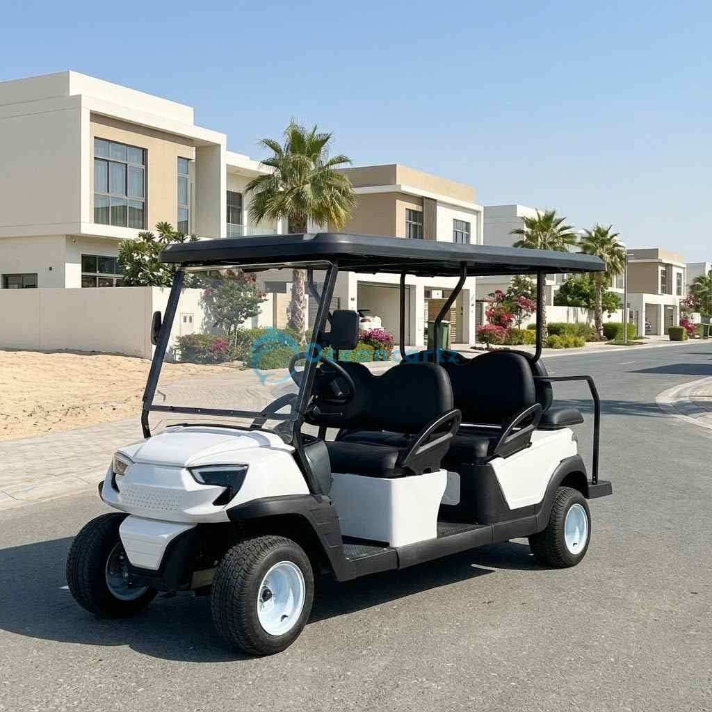 Buy Oceancartz 6-Passenger 4+2 Electric Golf Cart with 48V 5kW Motor and 210Ah LiFePO4 Battery - Normal Golf Carts - 4+2 Seater at Oceancartz