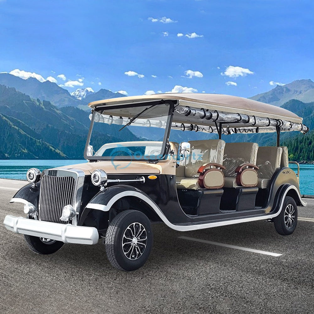Oceancartz 6-Passenger Classic Style Electric Golf Cart with 5kW AC Motor and 3700mm Wheelbase - Classic Golf Carts - 6 Seater - Close Up | Oceancartz