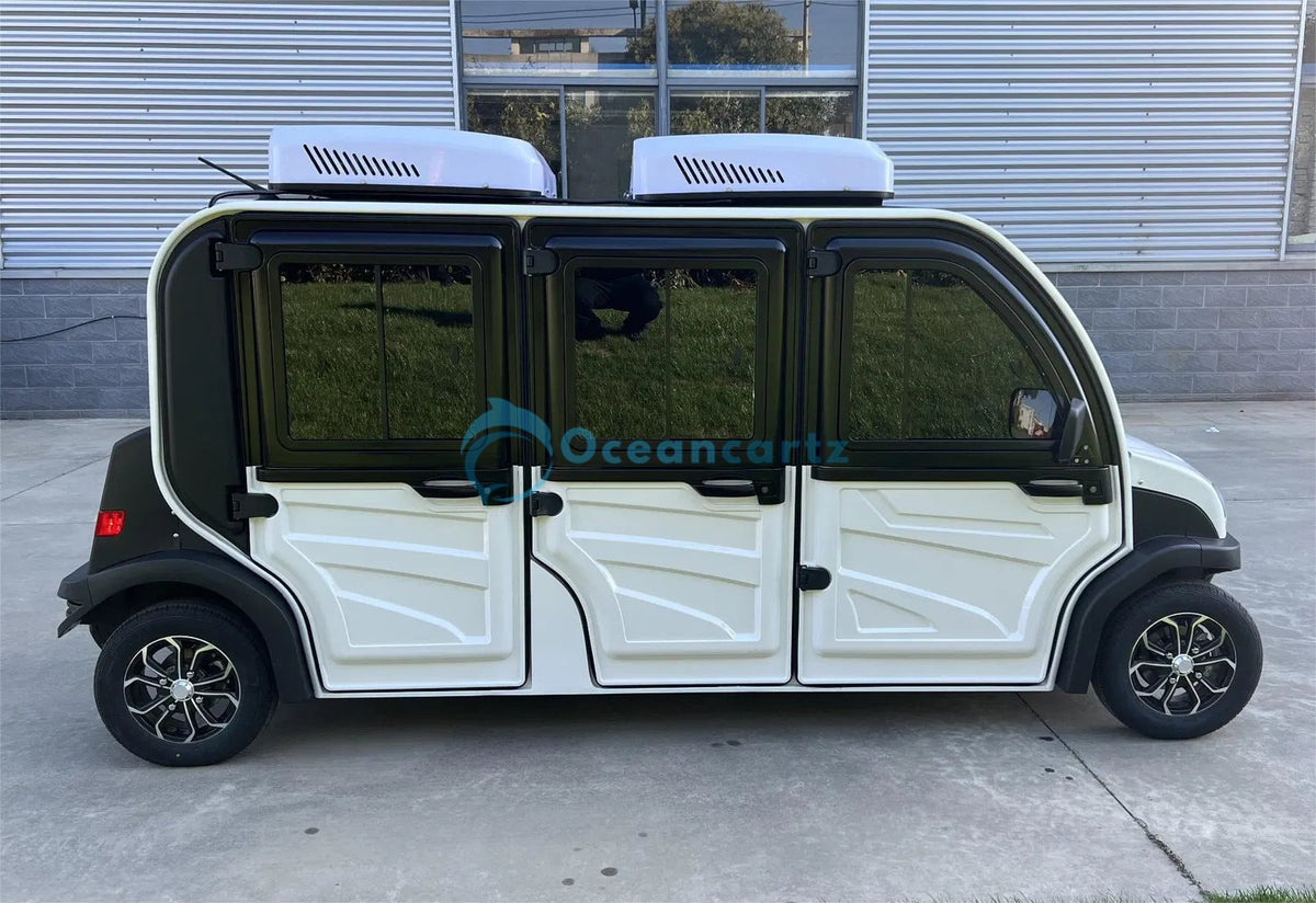 Oceancartz 6-Passenger Enclosed Electric Golf Cart with Air Conditioning, 60V 120Ah Gel Battery, and 4kW Motor - Air Conditioned Golf Carts - 6 Seater - Photo 5 | Oceancartz
