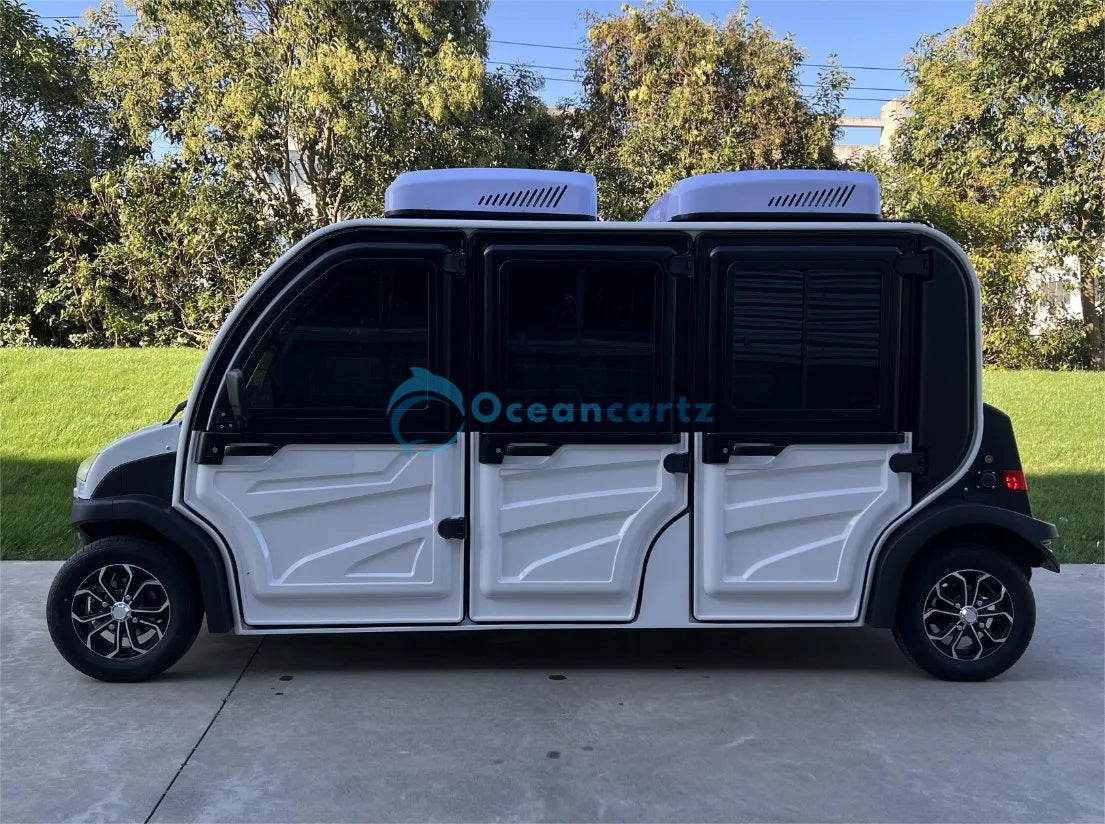 Buy Oceancartz 6-Passenger Enclosed Electric Golf Cart with Air Conditioning, 60V 120Ah Gel Battery, and 4kW Motor - Air Conditioned Golf Carts - 6 Seater at Oceancartz