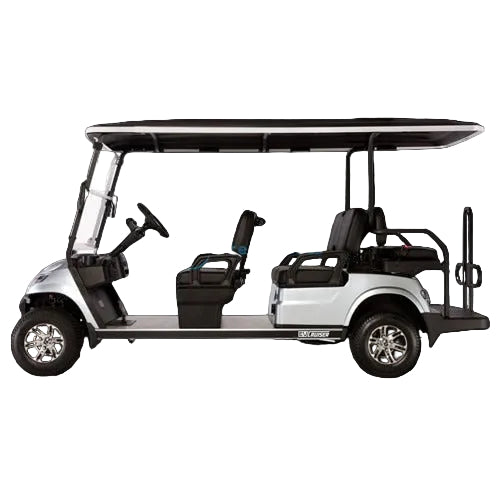 Oceancartz 6-Seater (4+2) Commercial On-Road Golf Cart, 48V 5kW AC Motor, Sealed Maintenance-Free AGM Battery, 90km Range, 10-Inch Aluminum Wheels - Normal Golf Carts - 6 Seater - Close Up | Oceancartz