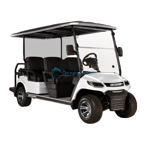 Oceancartz 6-Seater (4+2) Commercial On-Road Golf Cart, 48V 5kW AC Motor, Sealed Maintenance-Free AGM Battery, 90km Range, 10-Inch Aluminum Wheels - Normal Golf Carts - 6 Seater - Photo 4 | Oceancartz
