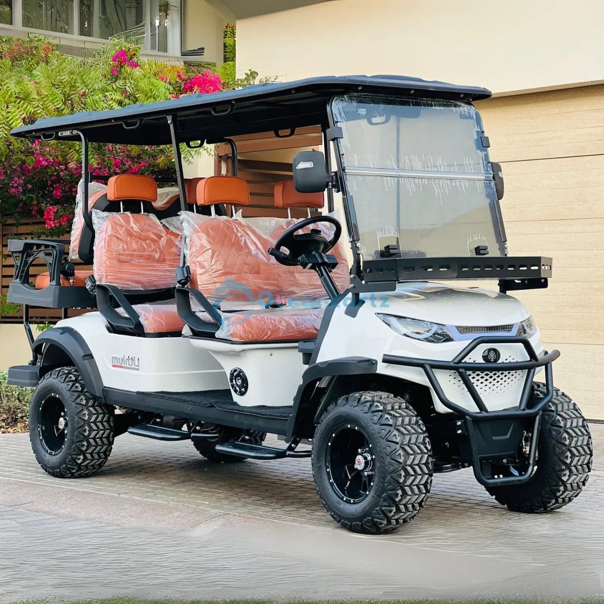 Buy Oceancartz 6-Seater (4+2) Off-Road Electric Golf Cart, 48V 5000W Motor, 130Ah Lithium Battery, 14-Inch Alloy Rims, 23x10-14 All-Terrain Tires, 45 km/h Max Speed - Normal Golf Carts - 4+2 Seater at Oceancartz