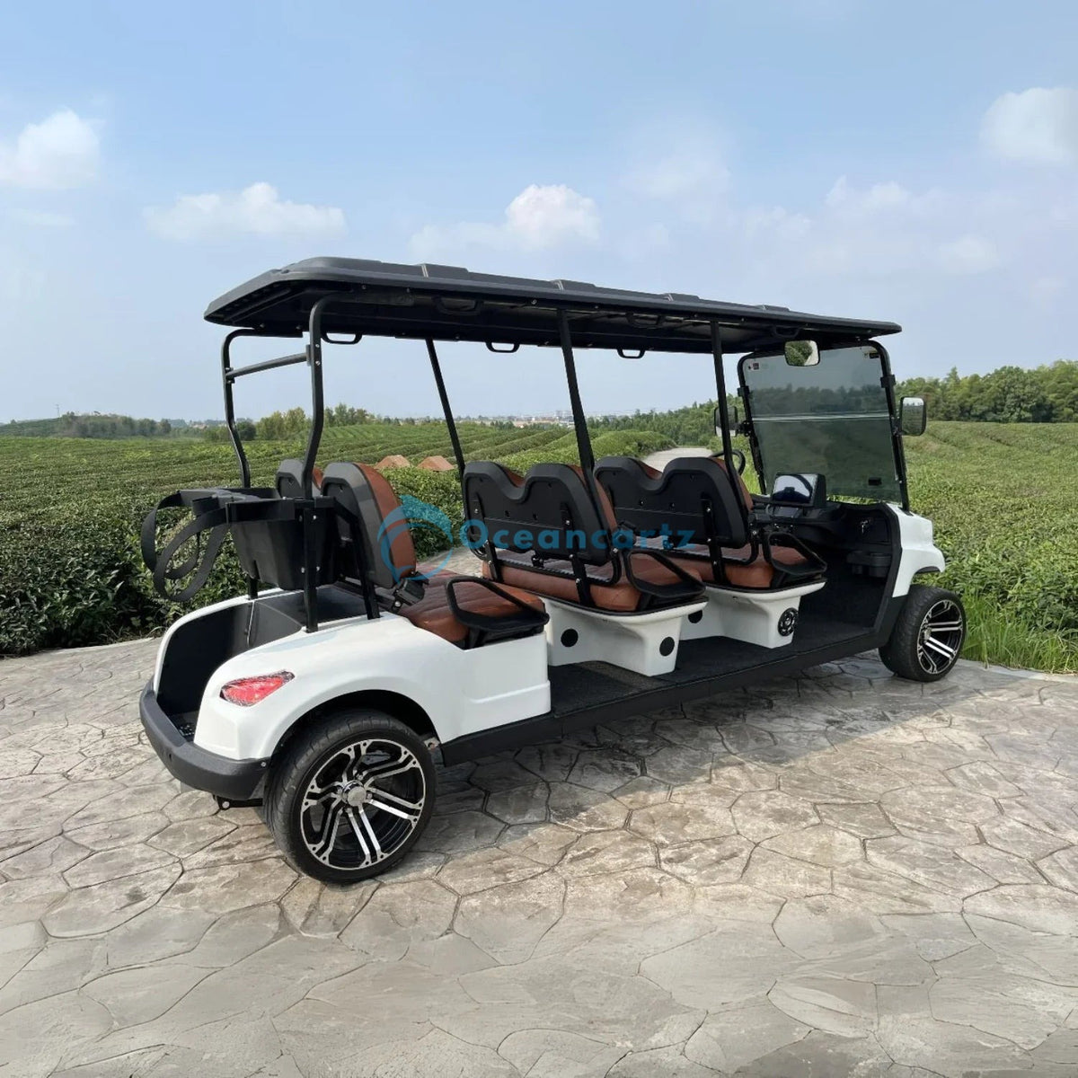Oceancartz 6-Seater On-Road Electric Golf Cart, 48V 5000W Motor, 130Ah Lithium Battery, 12-Inch Alloy Wheels, 215/35-12 Street Tires, 4-Wheel Hydraulic Brakes - Normal Golf Carts - 6 Seater - Photo 4 | Oceancartz