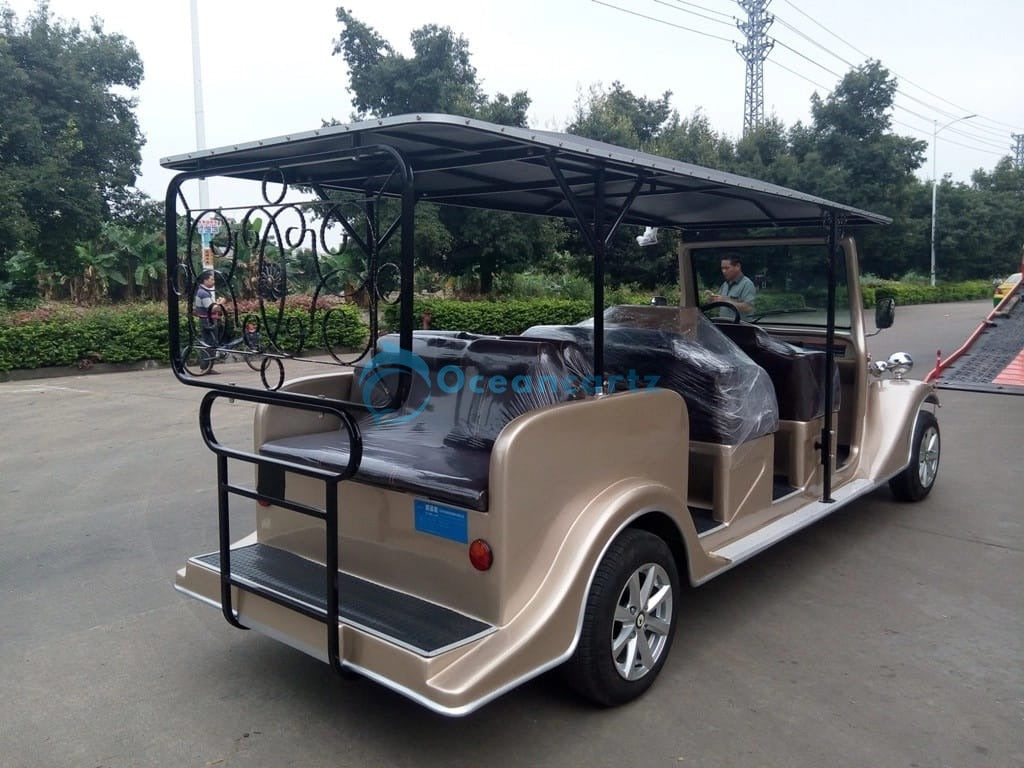 Oceancartz 8-Passenger Classic Style Electric Tour Golf Cart with 7.5kW AC Motor and 72V 200Ah Battery System - Classic Golf Carts - 6+2 Seater | Oceancartz
