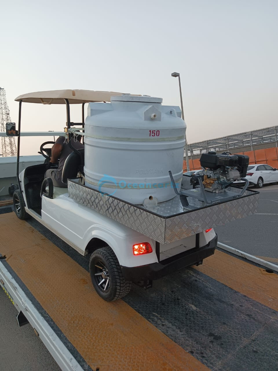 Oceancartz Electric Utility Golf Cart with 400L Water Tank, Integrated Pressure Washer, 48V 5kW AC Drive, and 500kg Load Capacity - Utility Golf Carts - 2 Seater - Photo 5 | Oceancartz