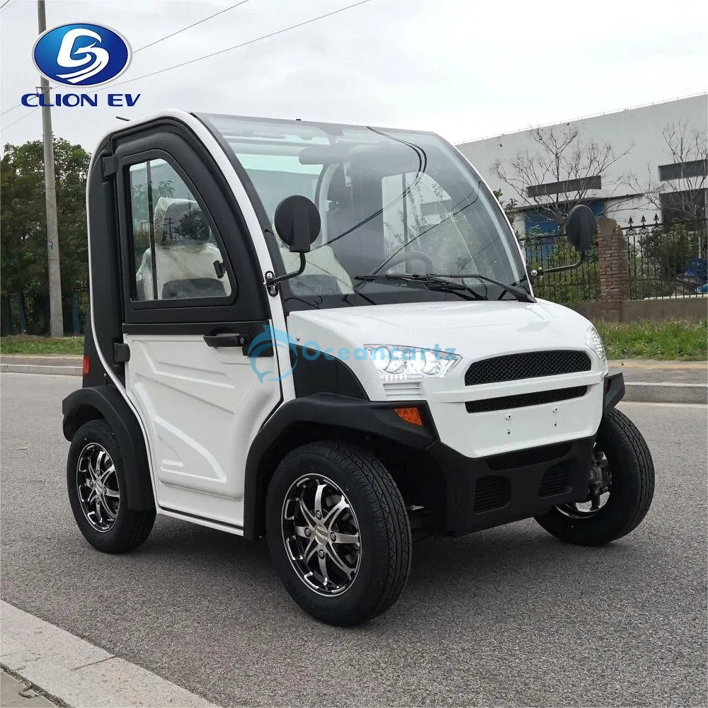Oceancartz Enclosed 2-Seater 60V Electric Golf Cart with Air Conditioning and 130km Range - Air Conditioned Golf Carts - 2 Seater - Close Up | Oceancartz