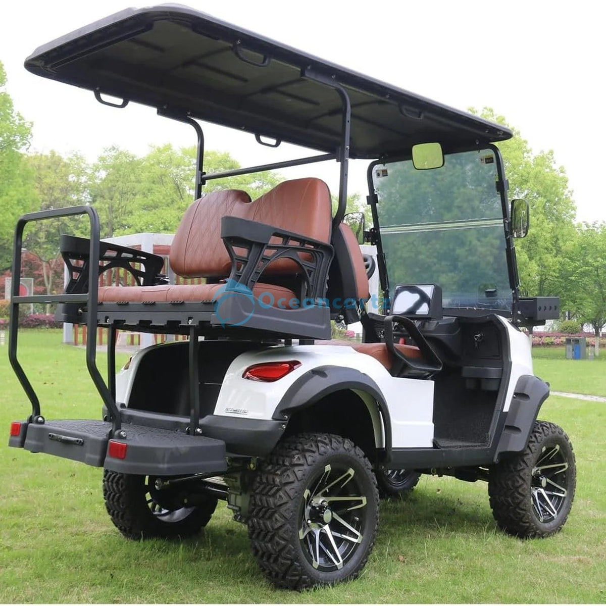 Oceancartz Lifted 4-Seater (2+2) Off-Road Electric Golf Cart, 48V 5000W, 108Ah Lithium, 120km Range, 14" Alloy Wheels, 23/10-14 Tires, 3.5m Turning Radius - Normal Golf Carts - 2+2 Seater | Oceancartz