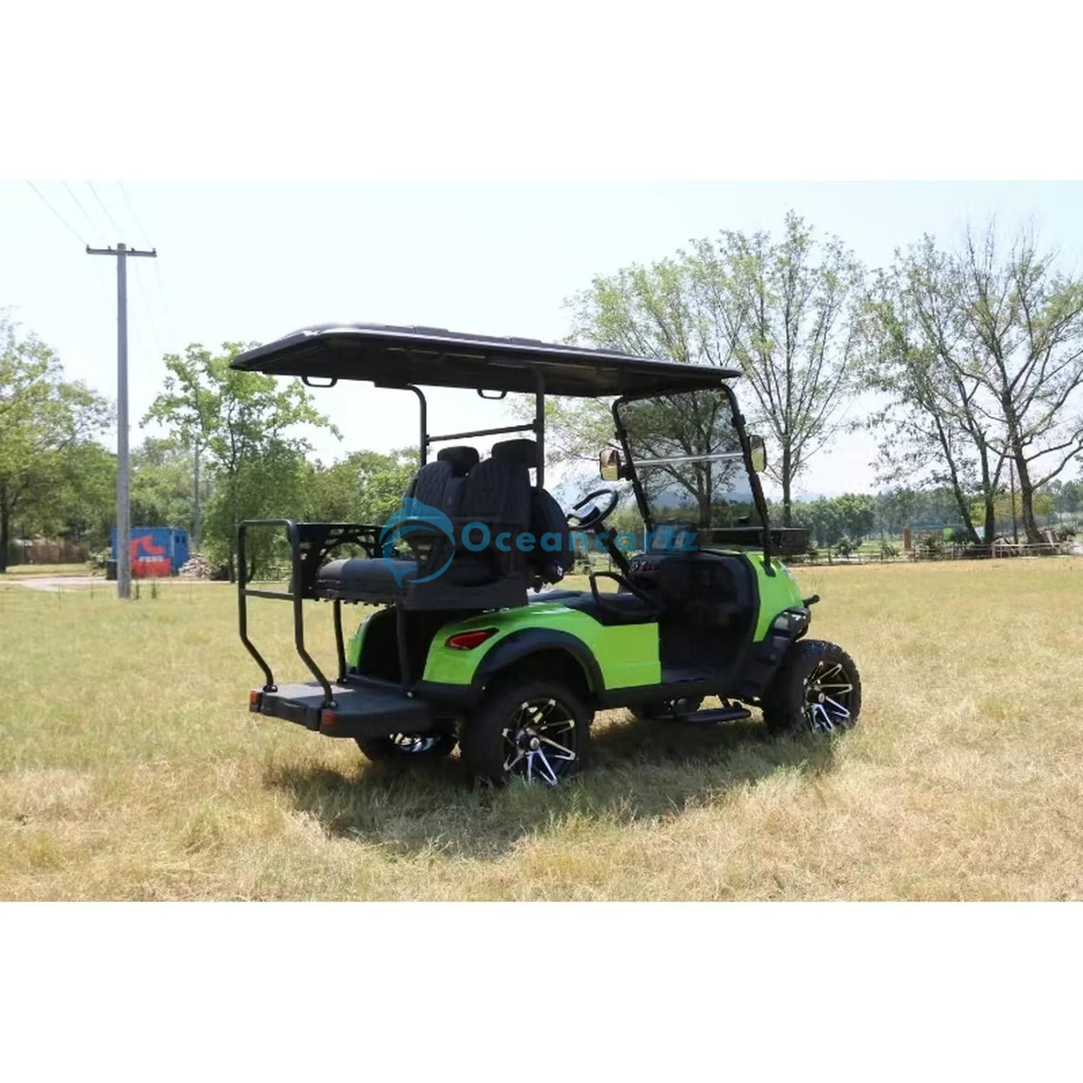Oceancartz Lifted 4-Seater (2+2) Off-Road Electric Golf Cart, 48V 5000W Motor, 108Ah Lithium Battery, 120km Range, 14-Inch Alloy Wheels, 23/10-14 Tires - Normal Golf Carts - 2+2 Seater | Oceancartz