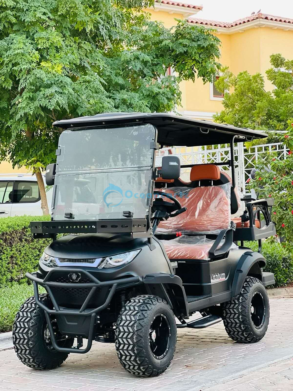 Buy Oceancartz Lifted 4-Seater (2+2) Off-Road Golf Cart, 48V 5000W, 108Ah Lithium Battery, 120km Range, 3-5h Charging, 14-Inch Wheels, 23/10-14 Tires - Normal Golf Carts - 2+2 Seater at Oceancartz