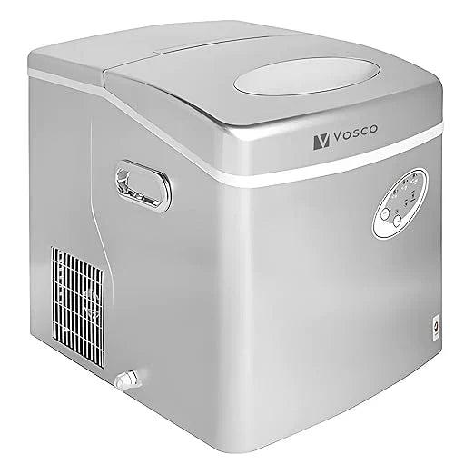 Portable ice maker with Vosco branding on a white background
