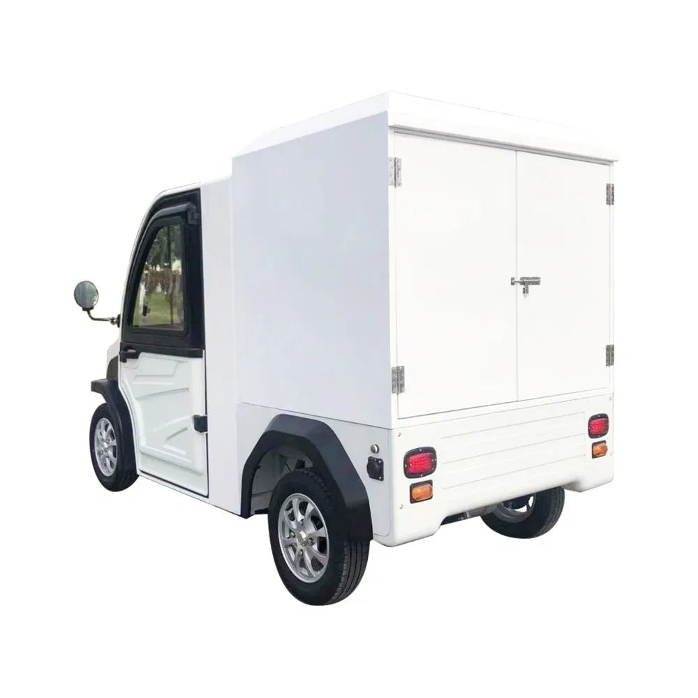 2-Seater Electric Utility Golf Cart Van with Air Conditioning & Cargo Box